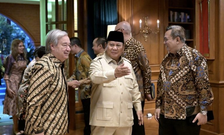 Prabowo Raih Apresiasi Sekjen PBB untuk Bantuan Palestina
